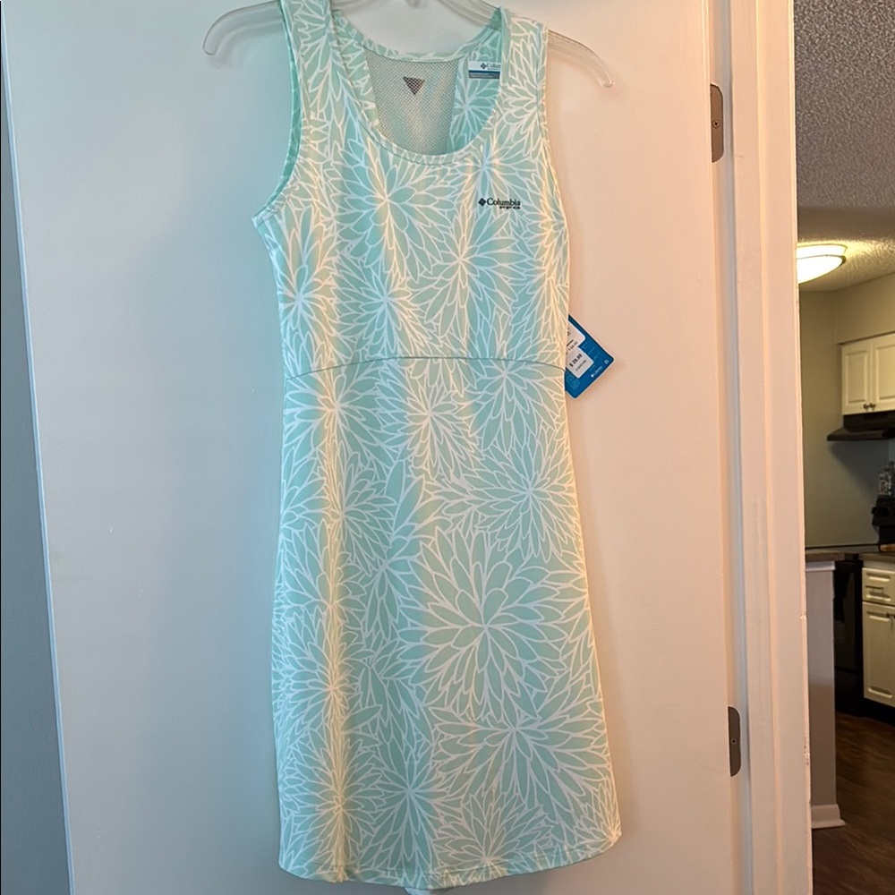NEW Columbia Mint Green Floral Tank Dress